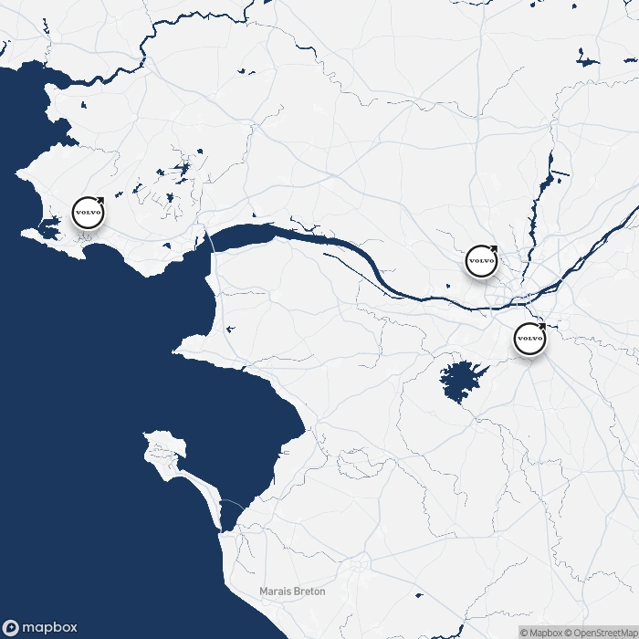 Carte des concessions Général Automobile fond gris