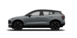 Vue latérale d’un Volvo EX30CC Gris Brume