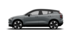 Vue latérale d’un Volvo EX30 Gris Brume