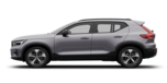 Vue latérale d’un Volvo XC40 Gris Brume